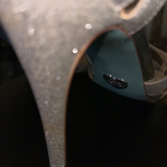 Betsey Johnson Blue by Betsey Johnson Silver Glitter Heels - Picture 7 of 7